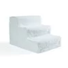 Pet Parade Three Step Dog & Cat Stairs, White, Medium