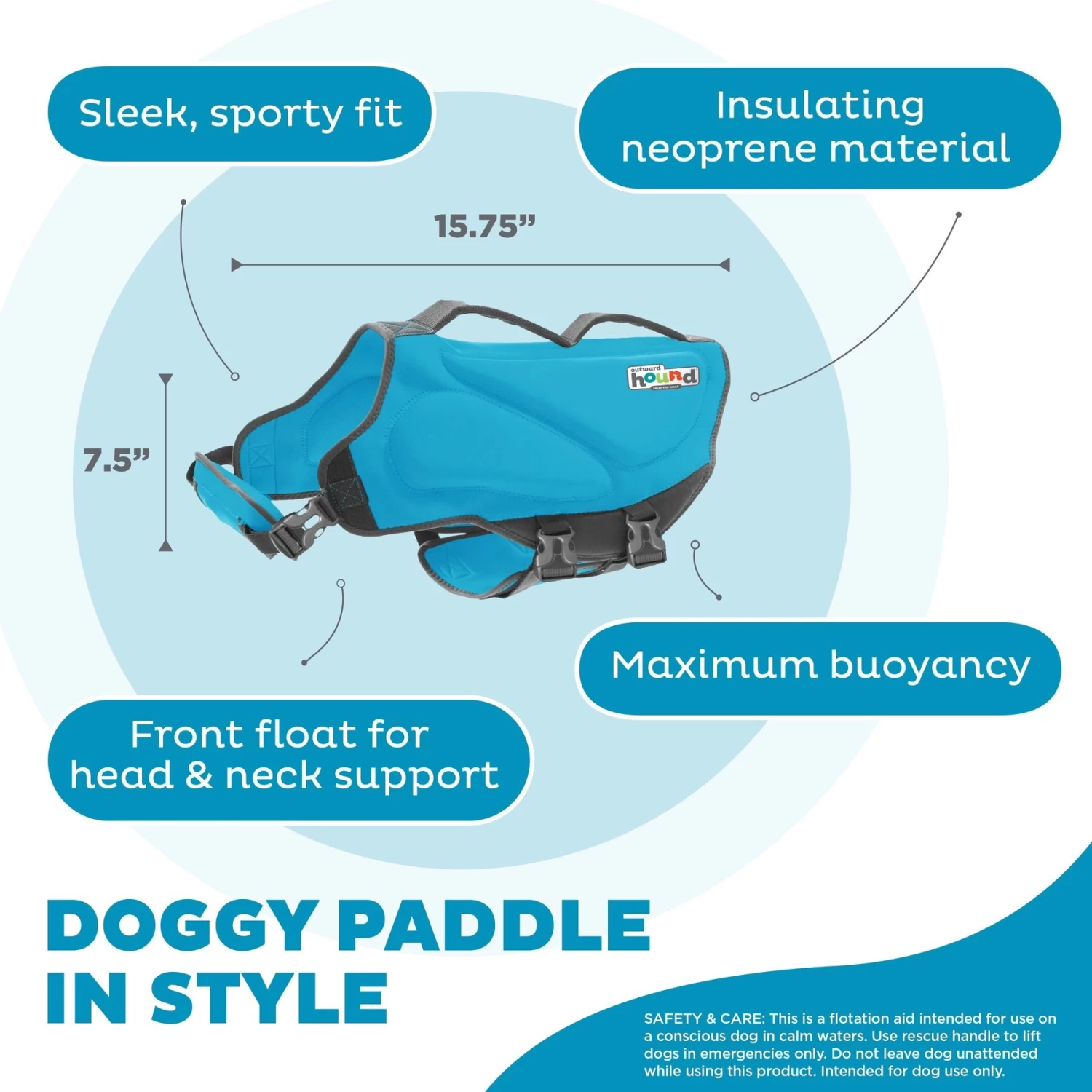 Outward Hound Dawson Swim Dog Life Jacket - Image 4