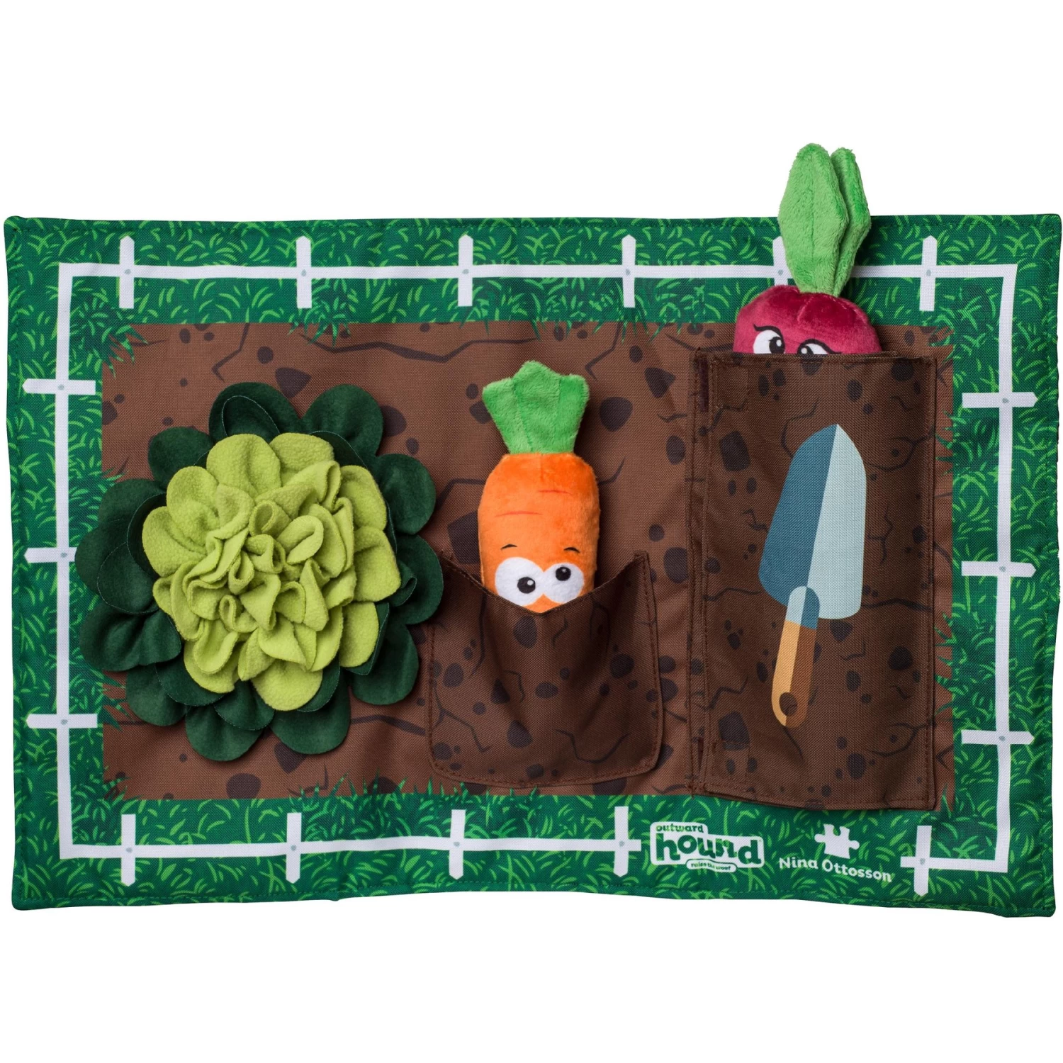 Outward Hound Activity Matz Garden Game Puzzle Plush Dog Toy