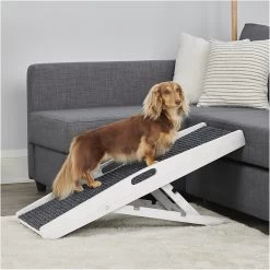 Carlson Pet Products Heritage & Home Indoor Wooden Cat & Dog Ramp, Rustic White
