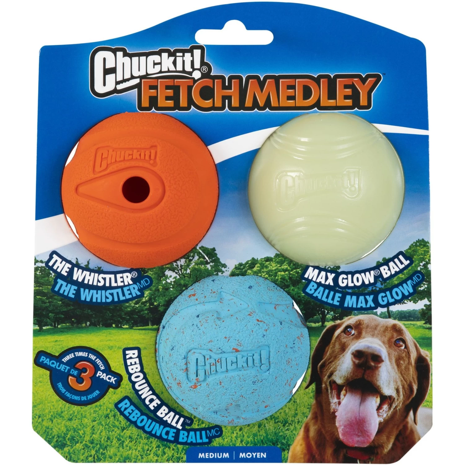 Chuckit! Fetch Ball Medley Triple Pack Dog Toy