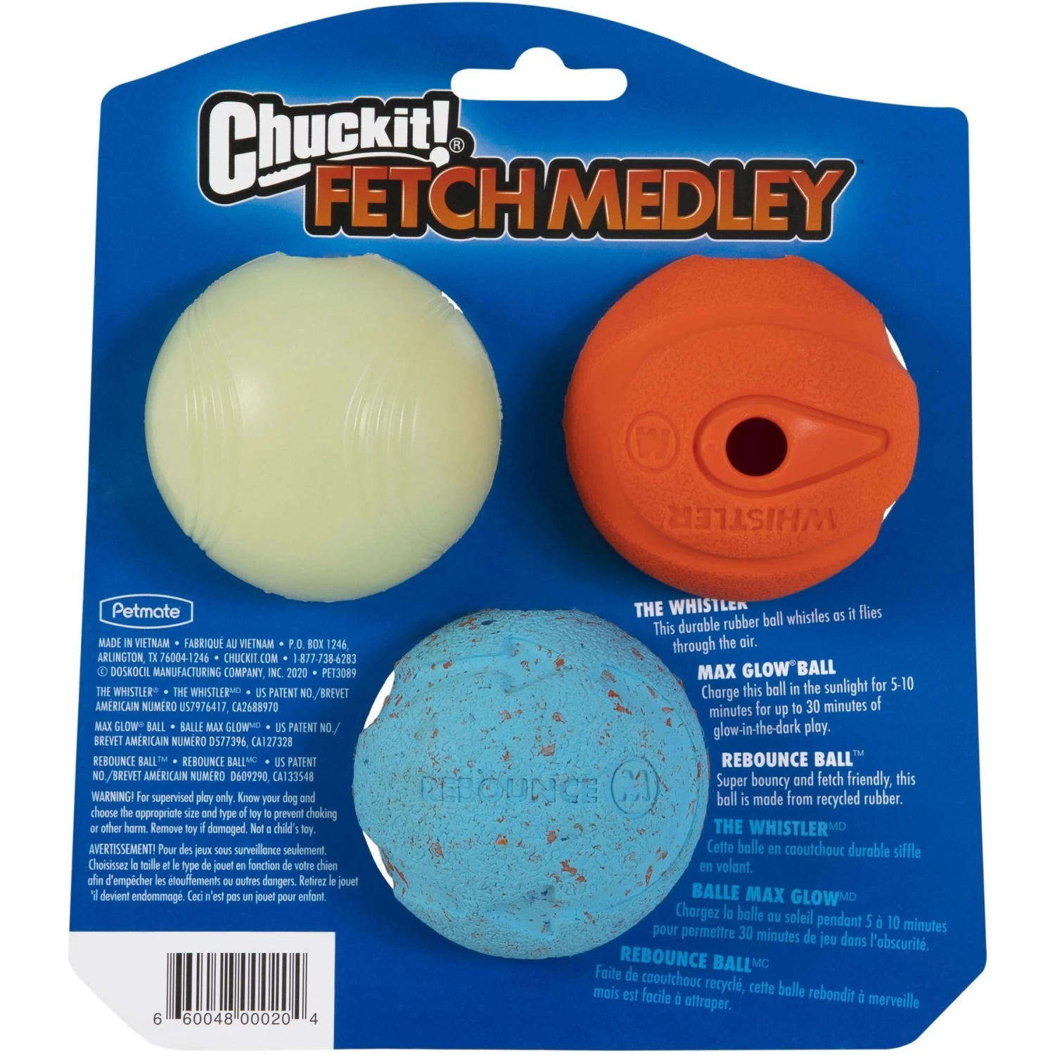 Chuckit! Fetch Ball Medley Triple Pack Dog Toy - Image 2