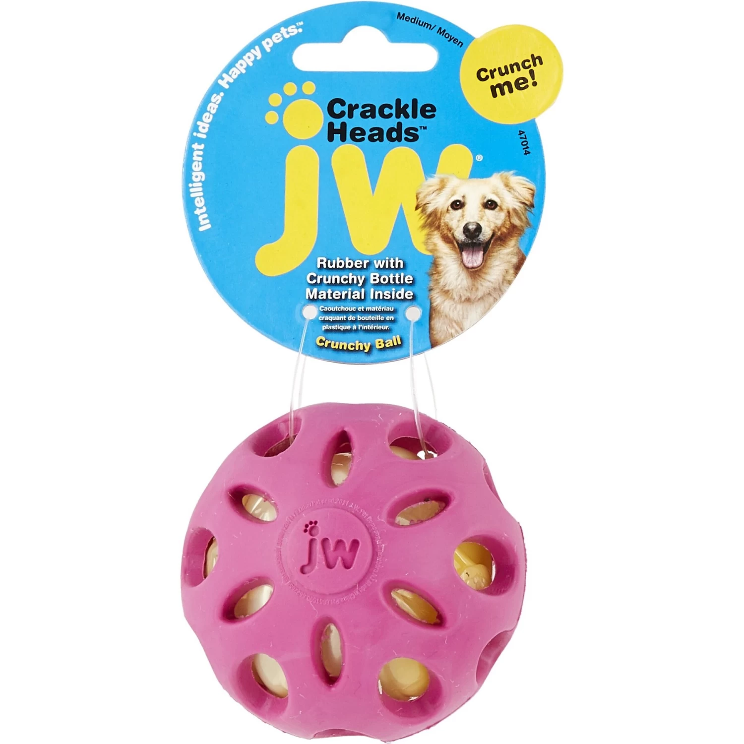 JW Pet Crackle Heads Ball Dog Toy, Color Varies - Image 5