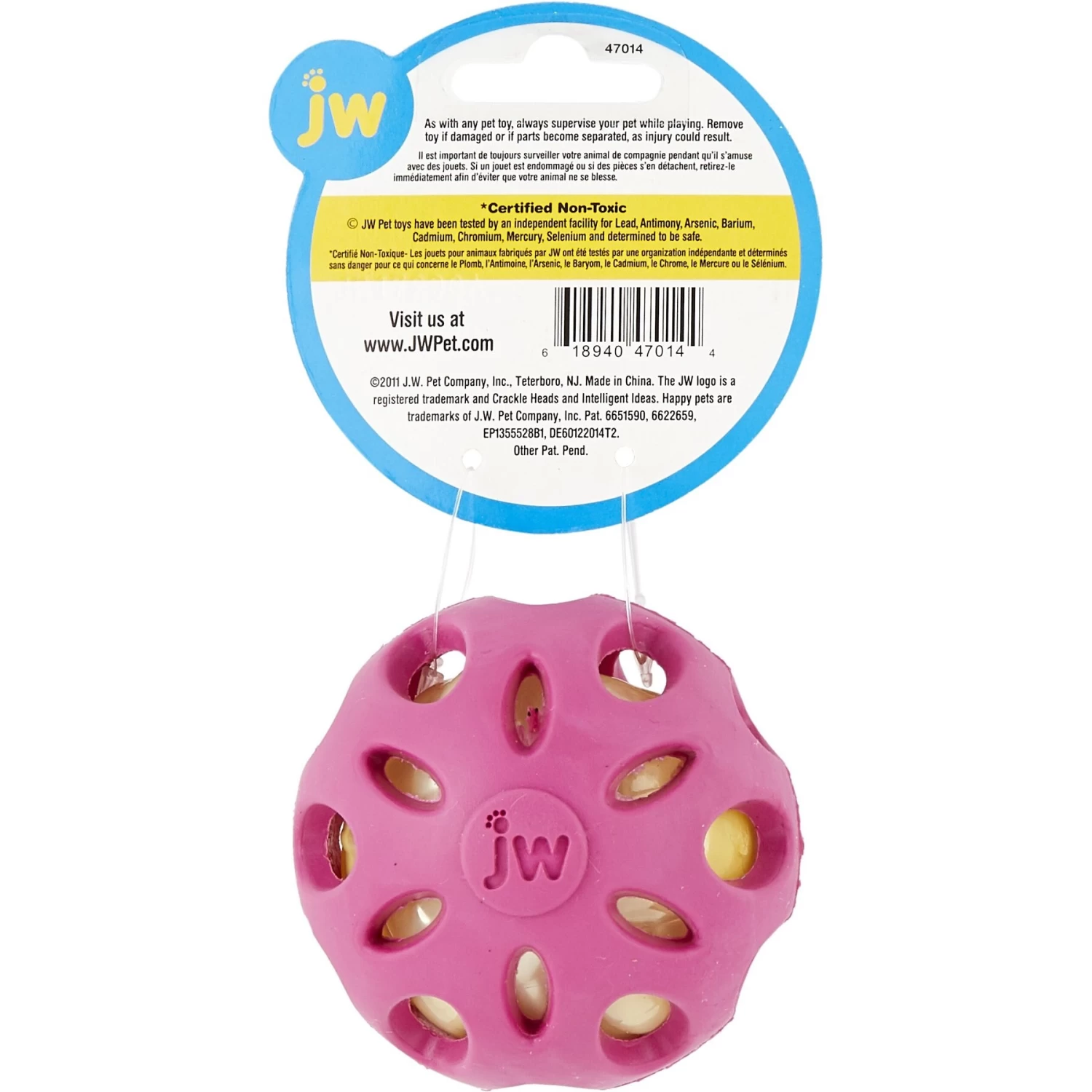 JW Pet Crackle Heads Ball Dog Toy, Color Varies - Image 6