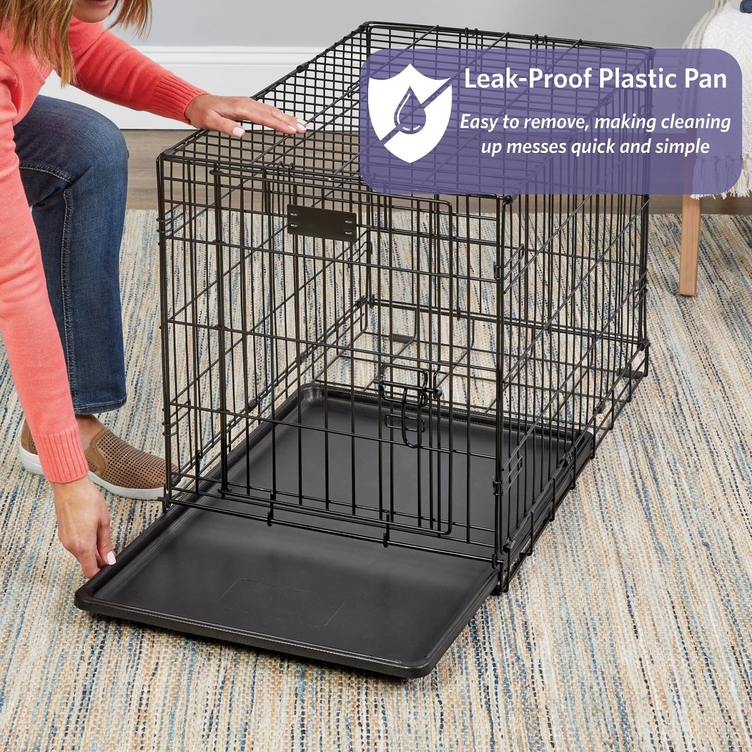 MidWest ICrate Fold & Carry Single Door Collapsible Wire Dog Crate - Image 5
