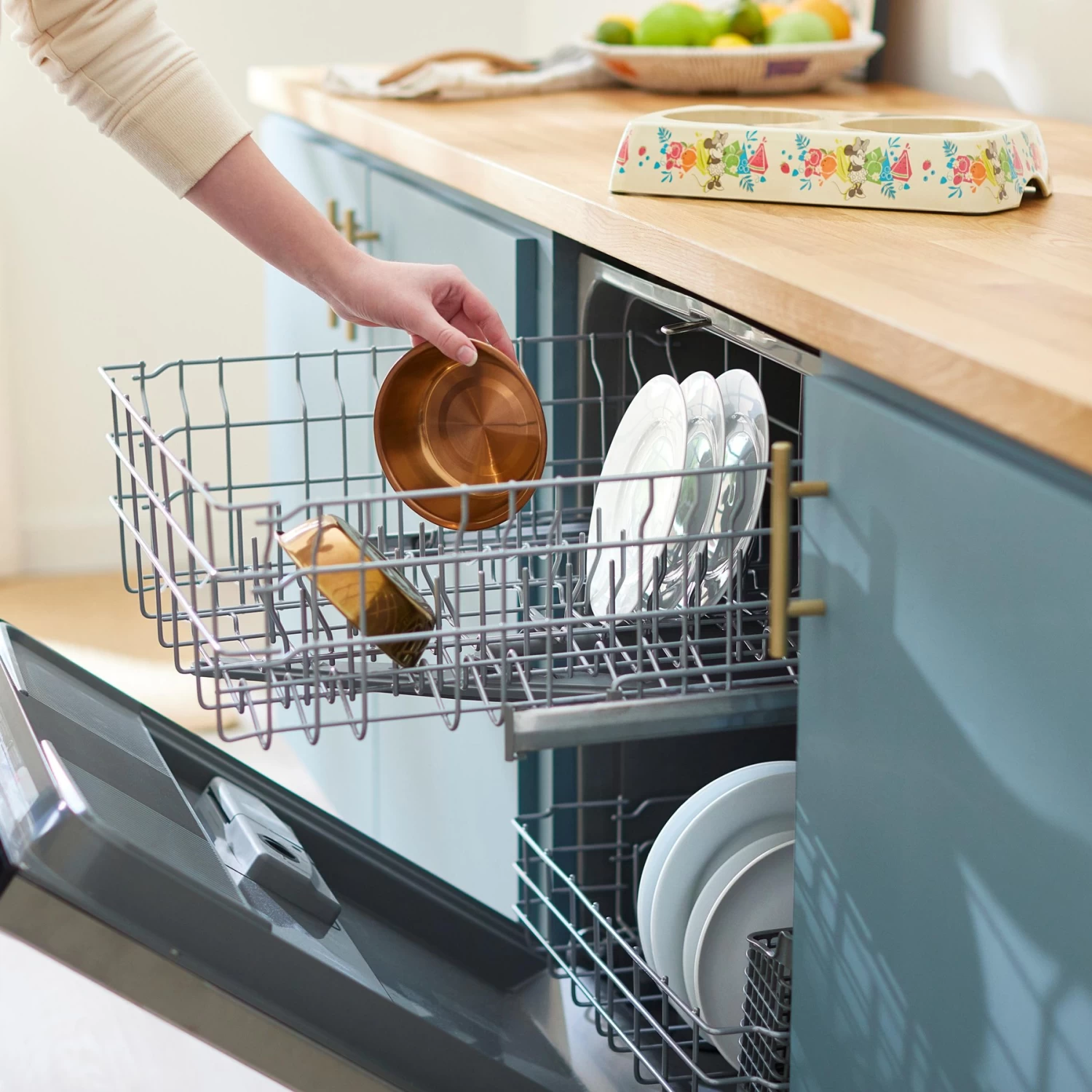 Disney Minnie Mouse Summer Bamboo Melamine Stainless Steel Double Dog & Cat Bowl & Disney Minnie Mouse Peek-A-Boo Melamine Stainless Steel Double Dog & Cat Bowl - Image 5