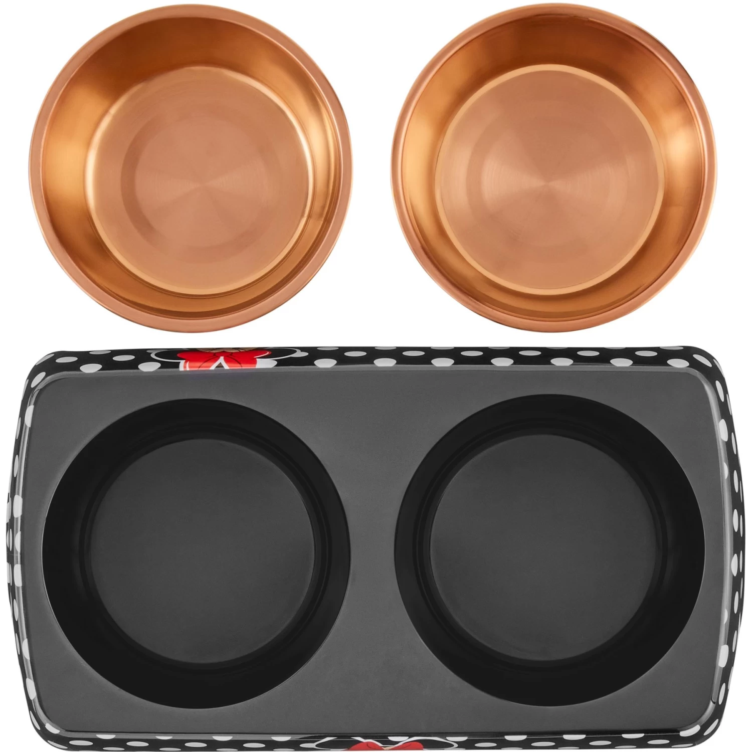 Disney Minnie Mouse Summer Bamboo Melamine Stainless Steel Double Dog & Cat Bowl & Disney Minnie Mouse Peek-A-Boo Melamine Stainless Steel Double Dog & Cat Bowl - Image 8