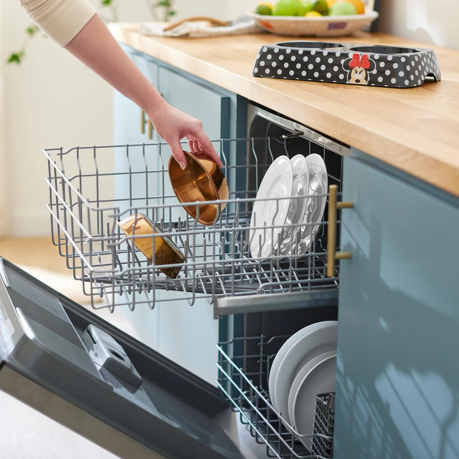 Disney Minnie Mouse Summer Bamboo Melamine Stainless Steel Double Dog & Cat Bowl & Disney Minnie Mouse Peek-A-Boo Melamine Stainless Steel Double Dog & Cat Bowl - Image 9