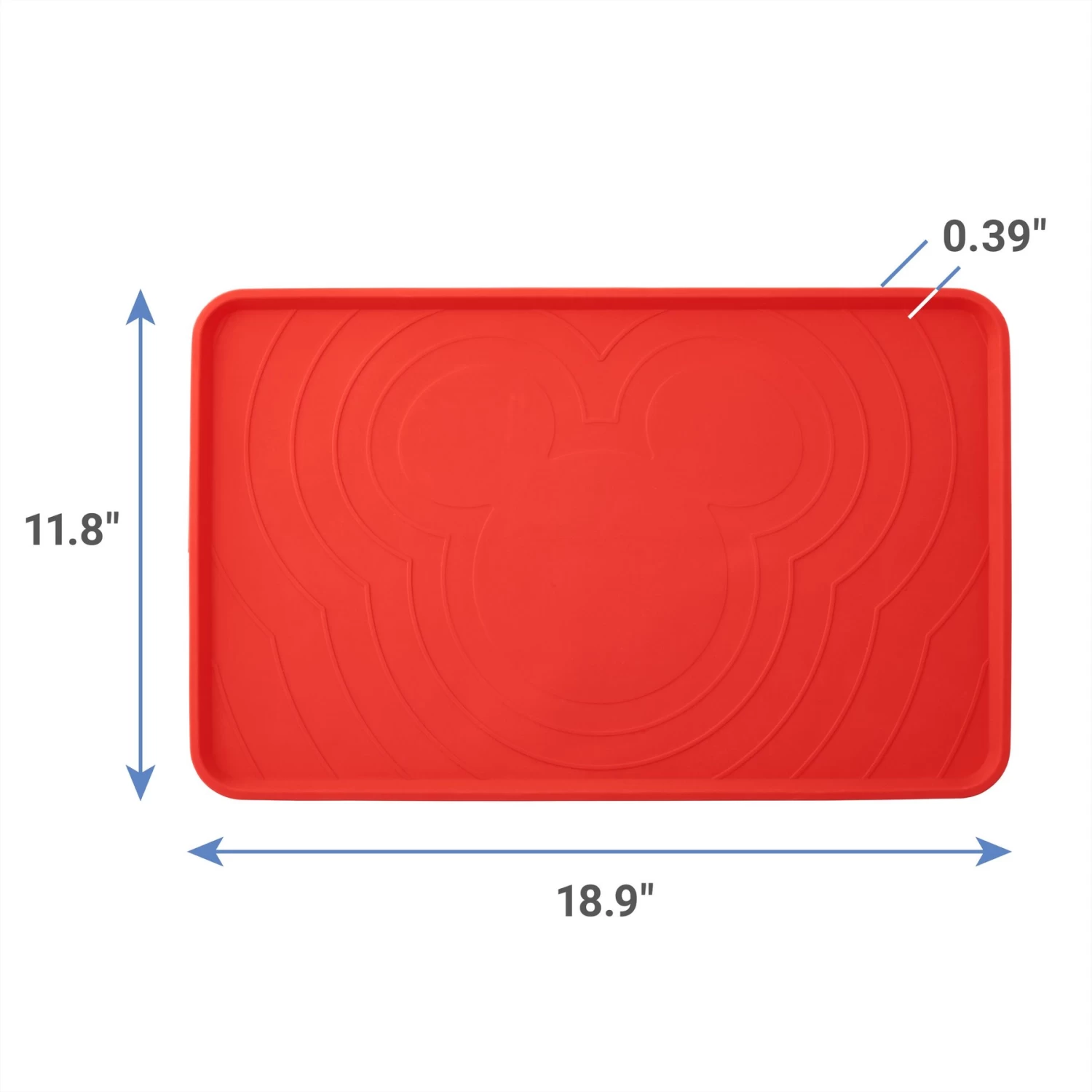 Disney Mickey Silicone Dog & Cat Food Mat & Disney Mickey Mouse Red Deco No-Skid Ceramic Dog & Cat Bowl - Image 3