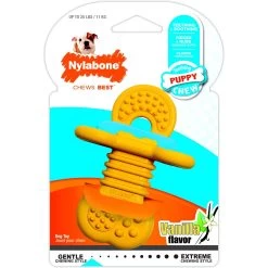 Nylabone Puppy Rubber Teether Vanilla Yellow
