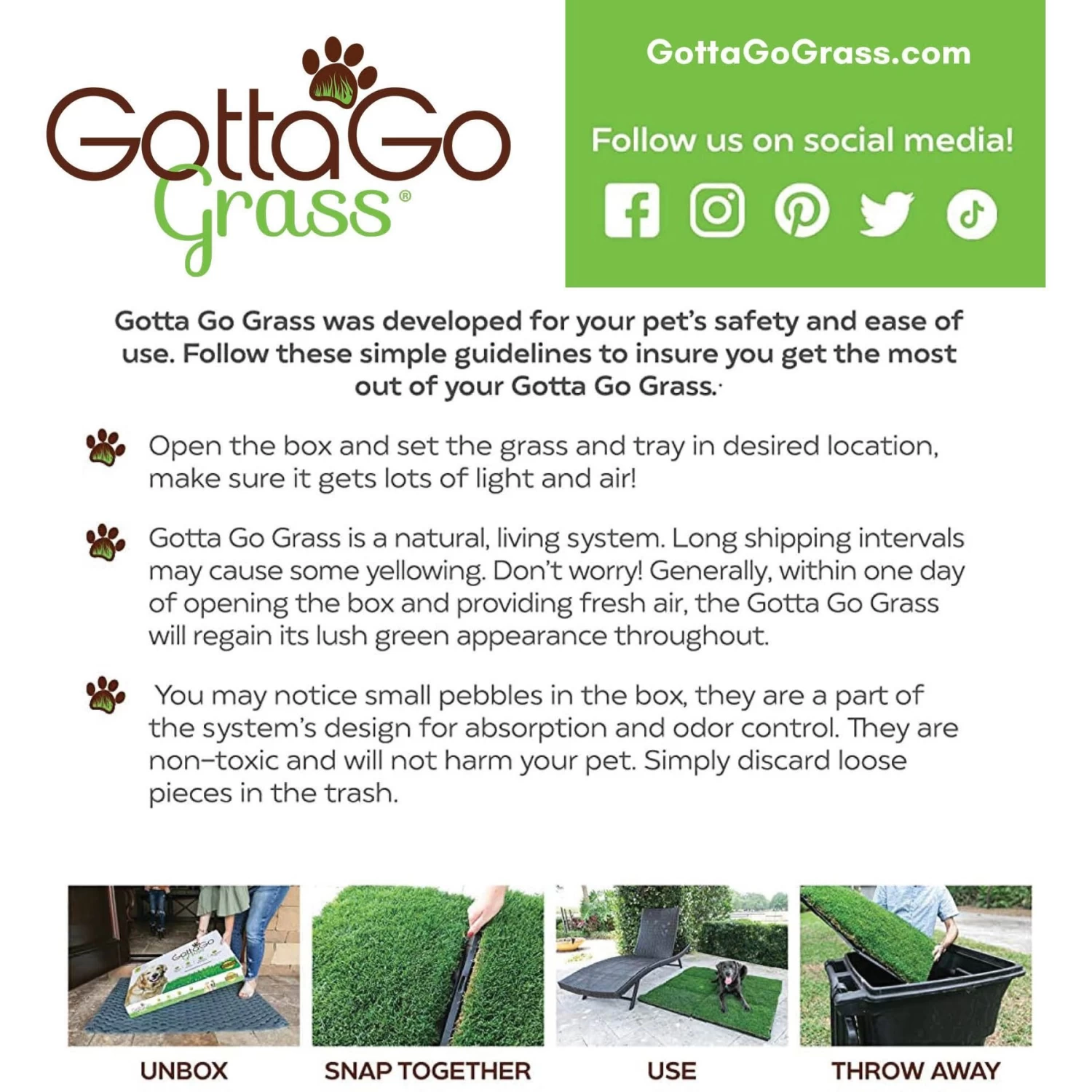 Gotta Go Grass The Natural Relief Dog Potty Pads, 16-in X 24-in - Image 7