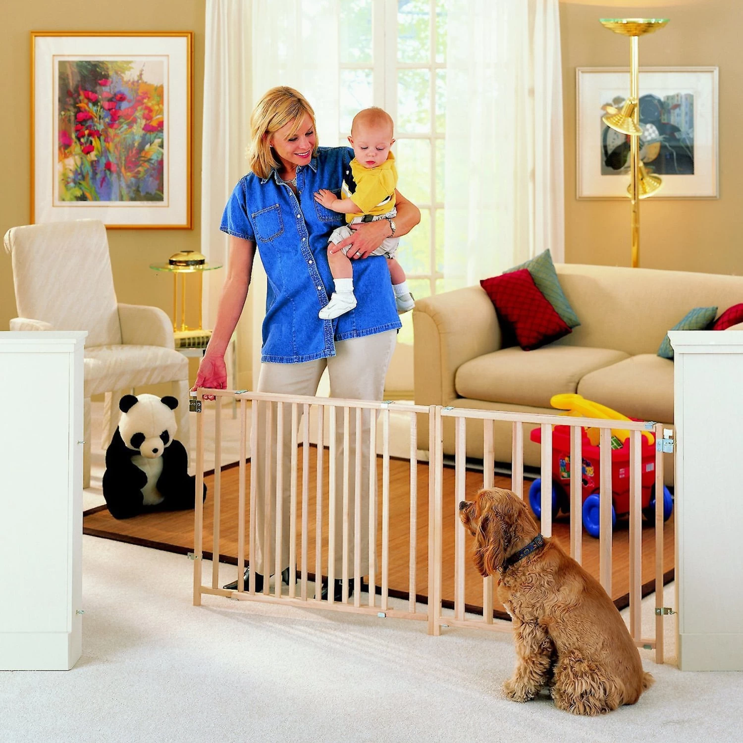 MyPet Wood Extra-Wide Swing Pet Gate For Dogs & Cats - Image 5