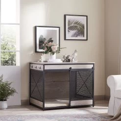 Unipaws Furniture Style Sliding Door Dog Crate