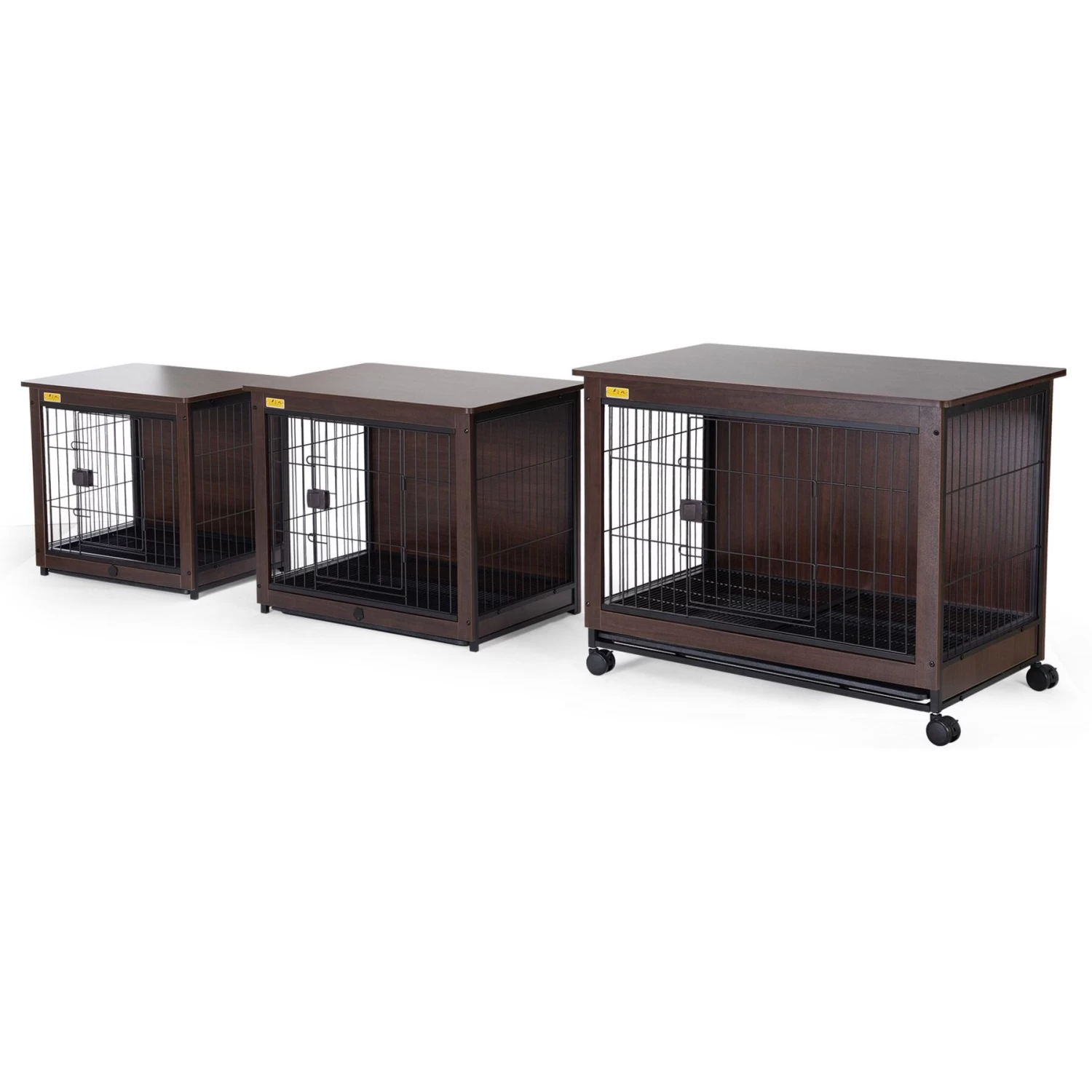 Coziwow Furniture Style Dog Crate With Removable Tray, Walnut - Image 9