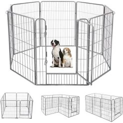 Aivituvin AIR51 Exercise Outdoor & Indoor Portable Dog Playpen, Large