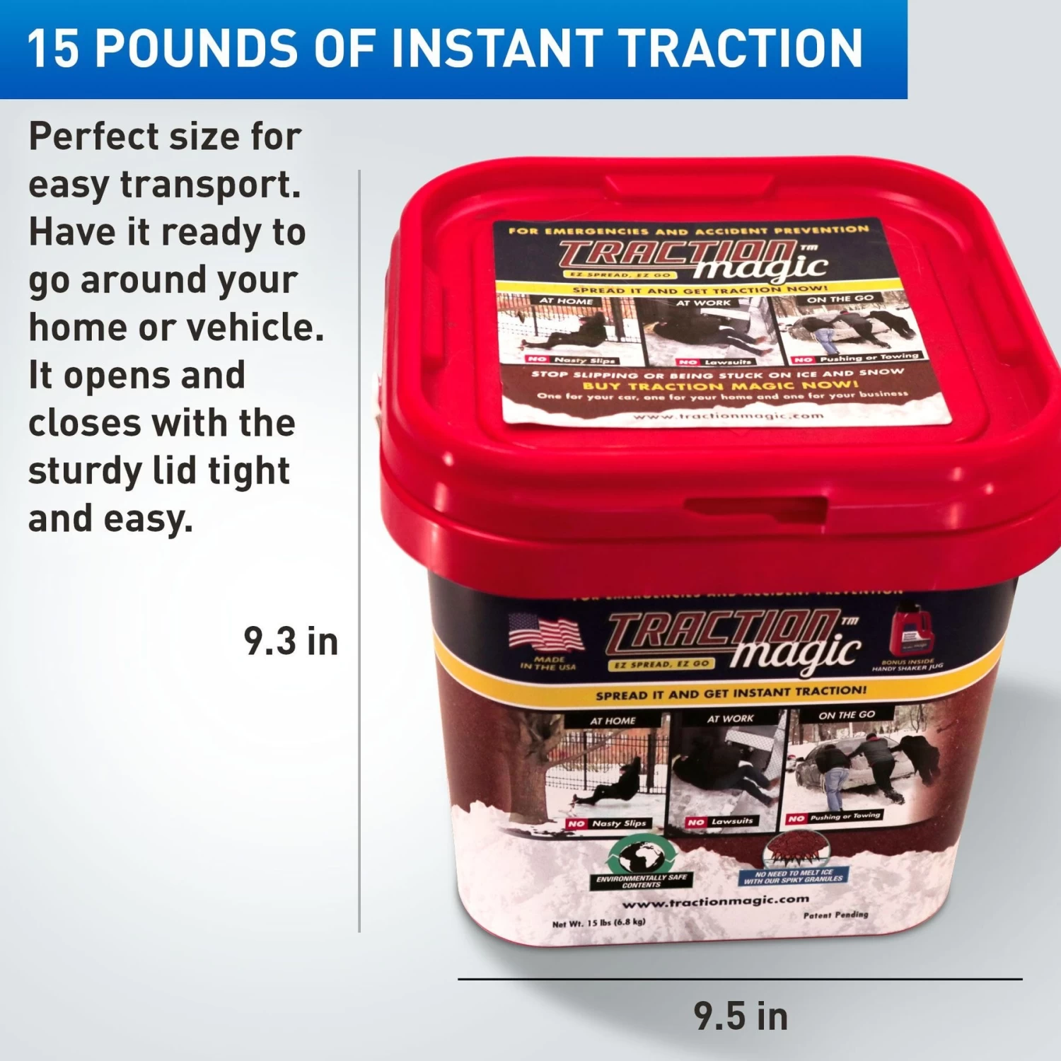 Traction Magic Anti Slip Agent Dog & Cat Poop Bags, 15-lb Bucket, 2 Count - Image 6