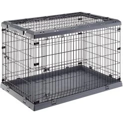 Ferplast Superior Hybrid ECO Dog Crate & Playpen, Gray