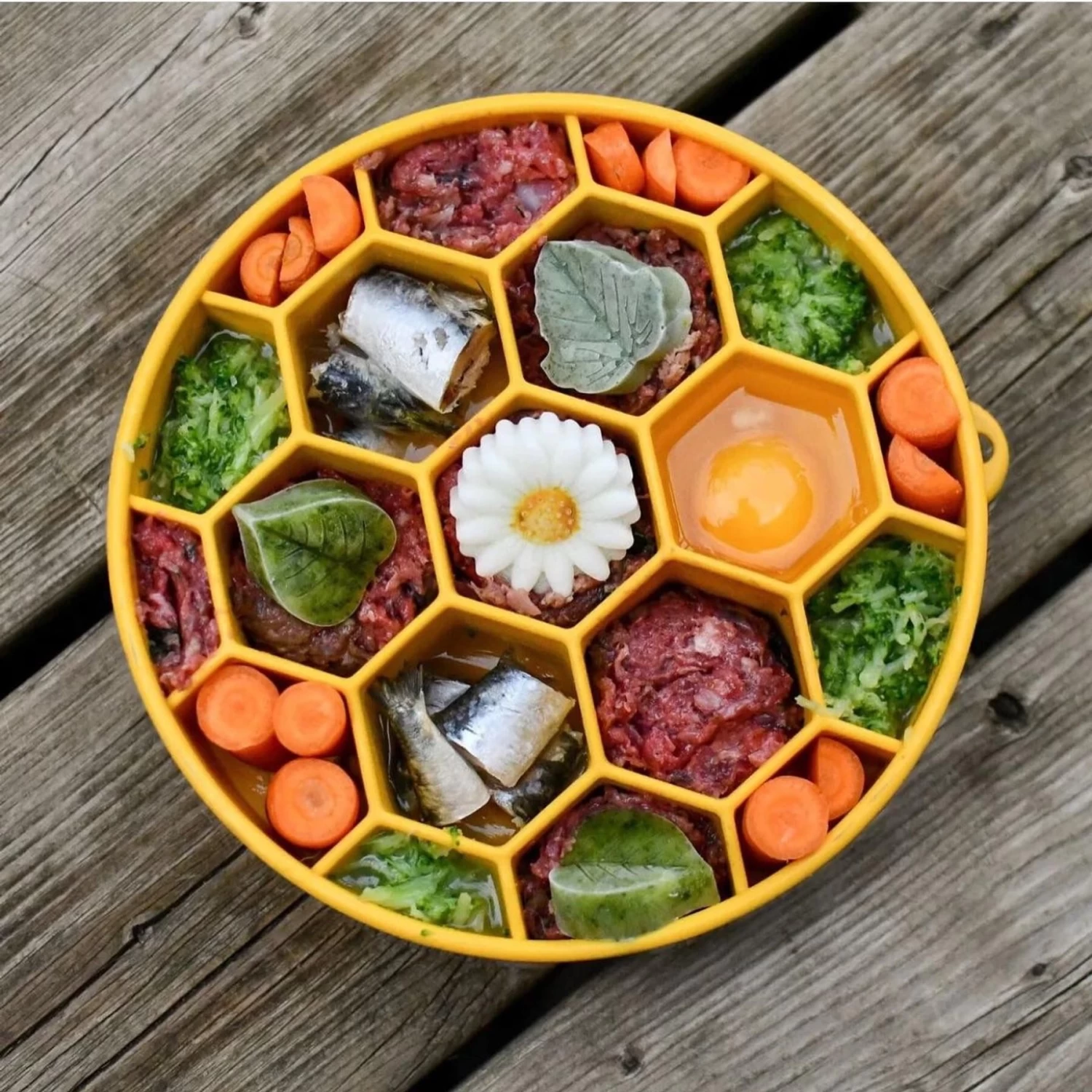 SodaPup Honeycomb Slow Feeder Dog Bowl, Yellow, Large - Image 5