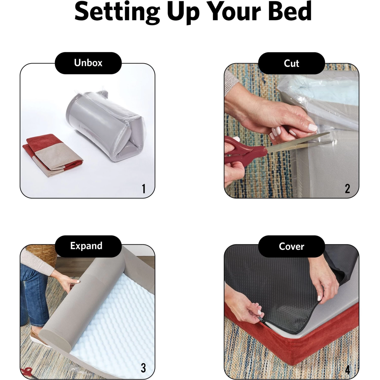 MidWest Signature QuietTime Memory Foam Dog & Cat Bed Sofa - Image 6