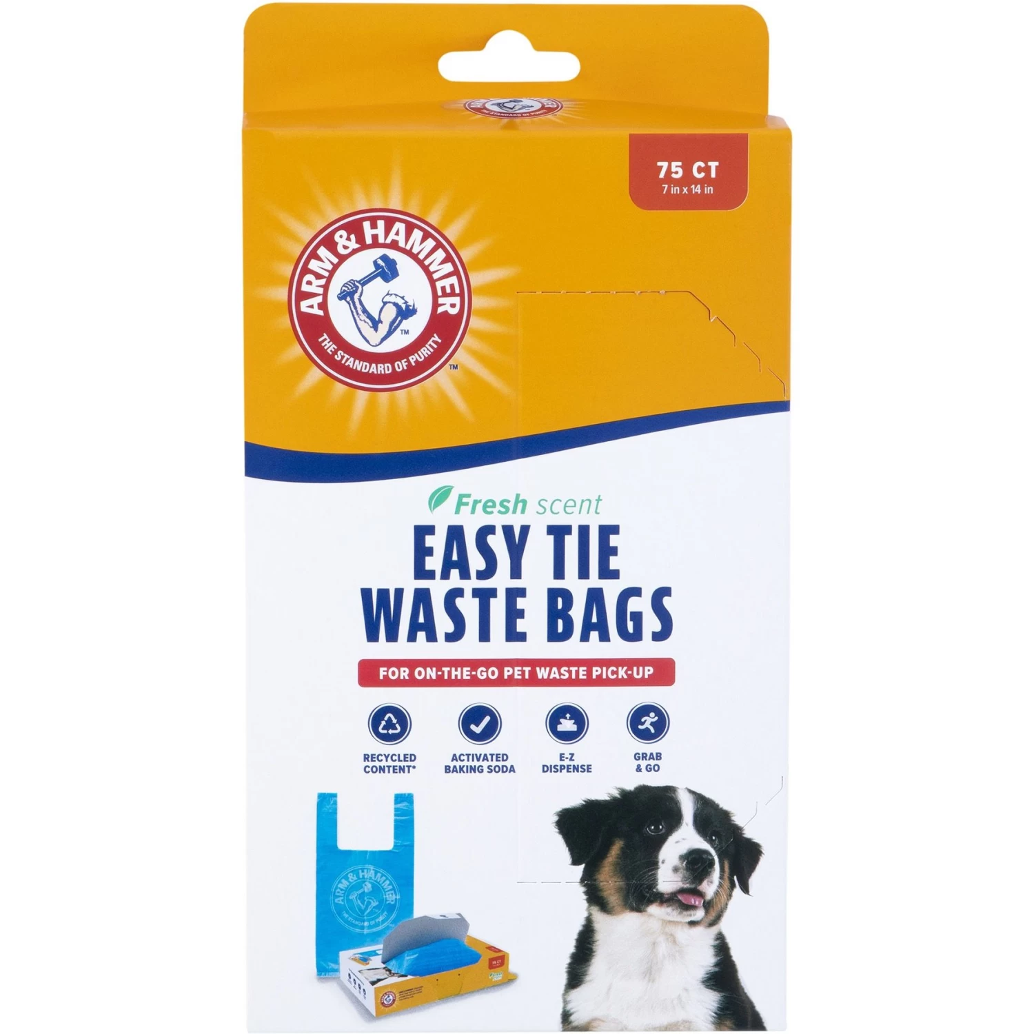 Arm & Hammer Disposable Handle Easy Tie Waste Bags, Blue - Image 2