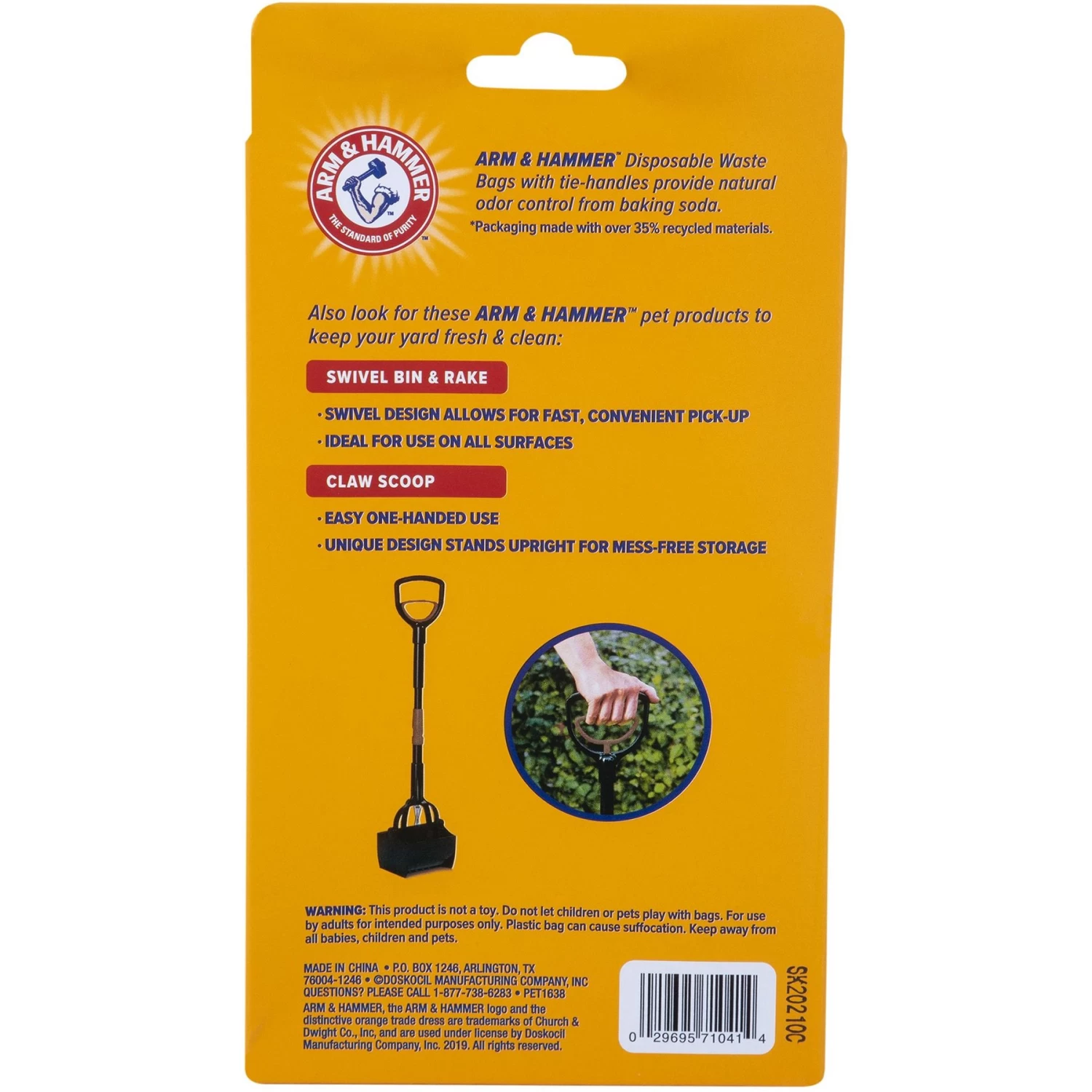 Arm & Hammer Disposable Handle Easy Tie Waste Bags, Blue - Image 3