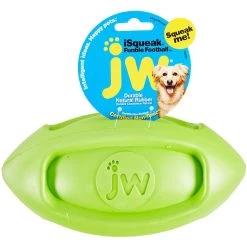 JW Pet ISqueak Funble Football Dog Toy, Color Varies
