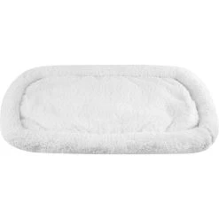 HappyCare Textiles Self Heating Cozy Sherpa Bolster Cat & Dog Bed, White