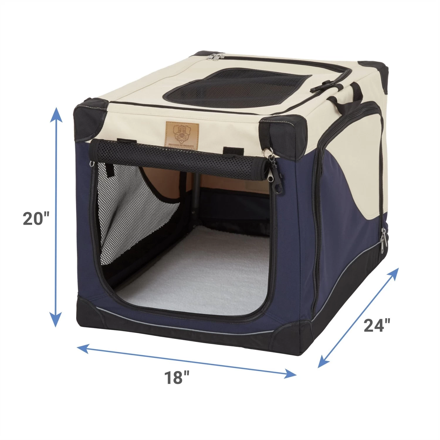 Precision Pet Products 4-Door Collapsible Soft-Sided Dog Crate - Image 3