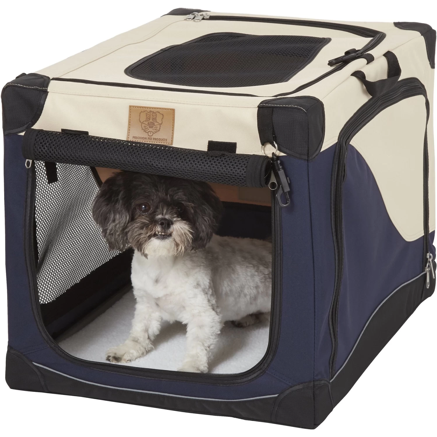 Precision Pet Products 4-Door Collapsible Soft-Sided Dog Crate - Image 4