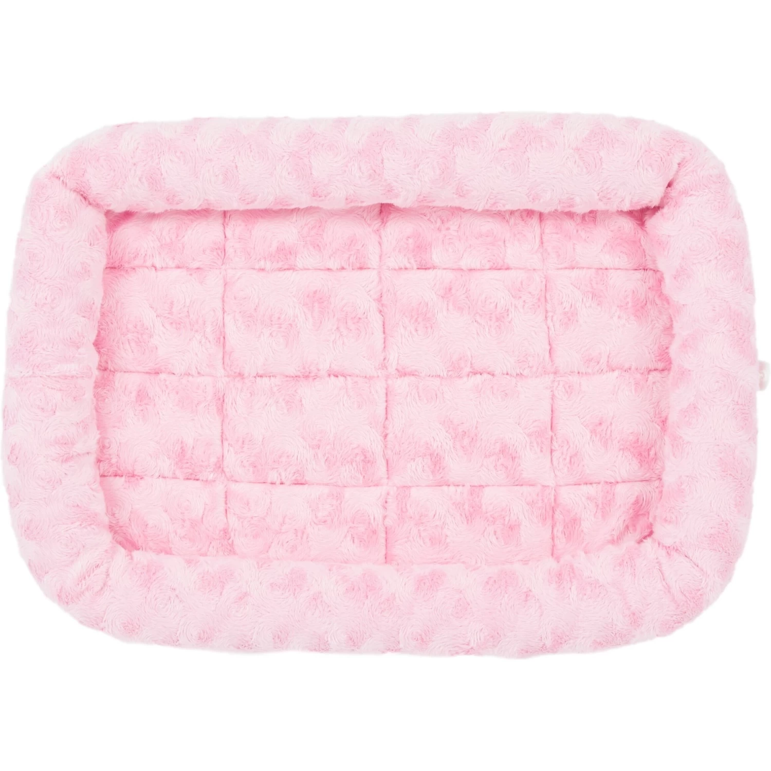 MidWest Quiet Time Fashion Plush Bolster Dog Crate Mat, Pink - Image 4
