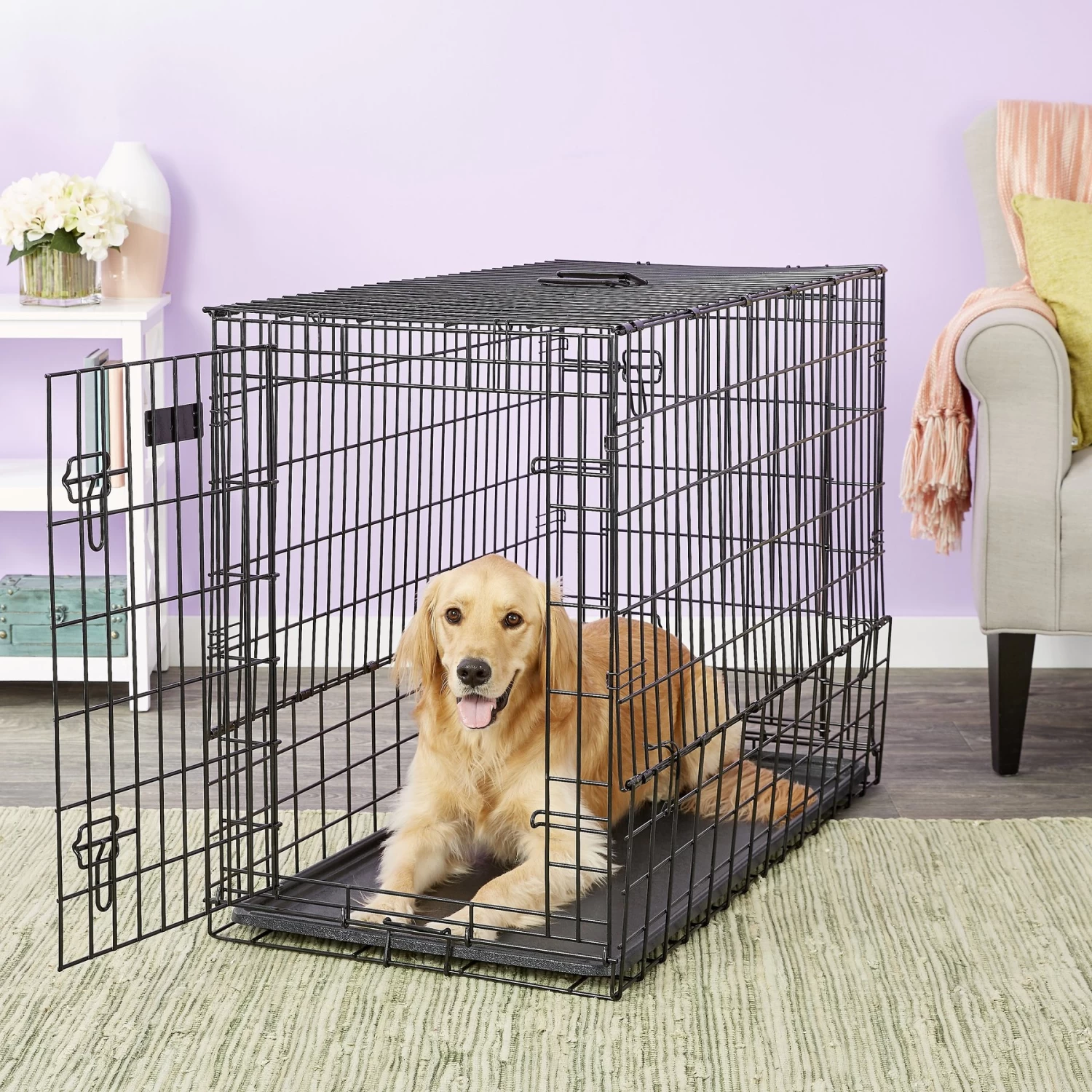 MidWest Solutions Series Side By Side Double Door Collapsible SUV Dog Crate