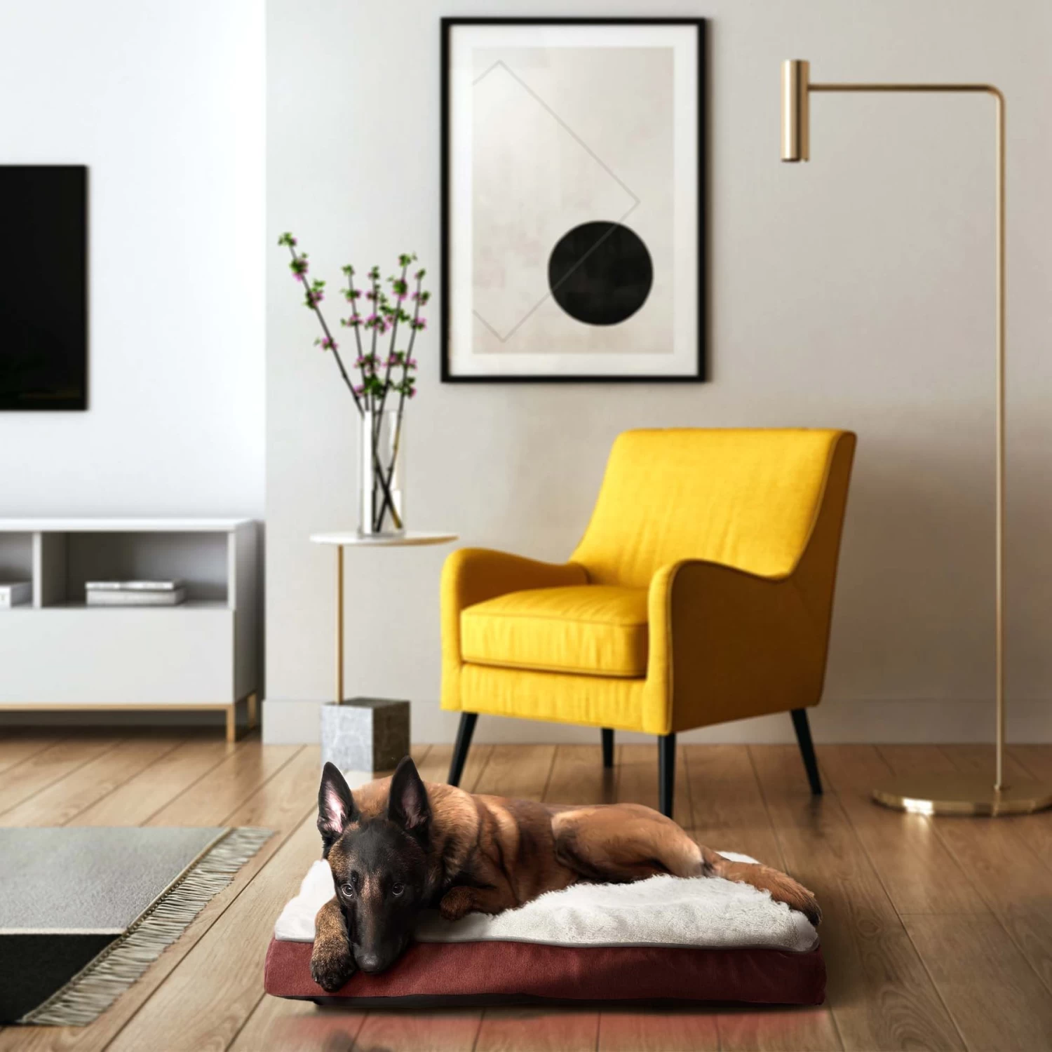 Max & Marlow Plush Mat Lounger Cat & Dog Bed