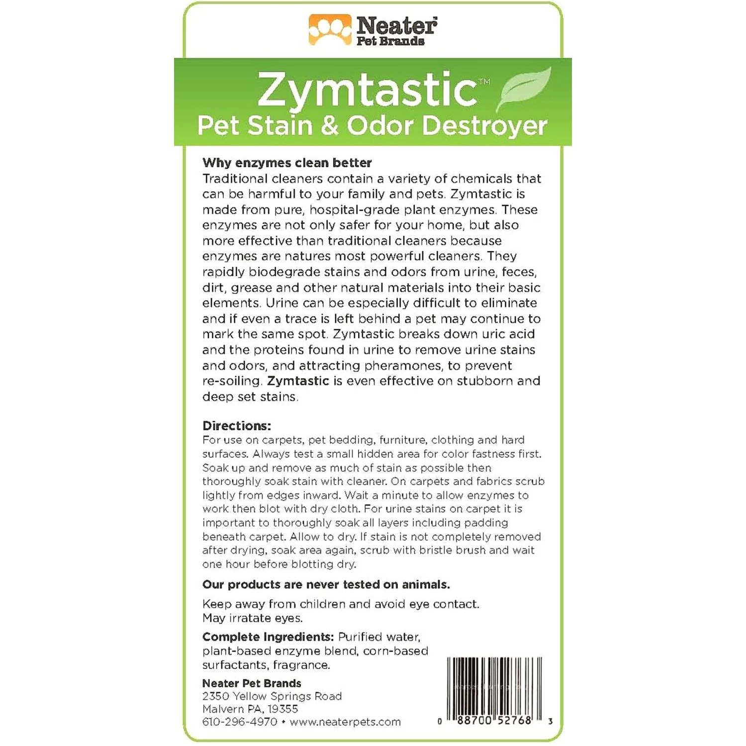 Neater Pets Zymtastic Enzyme Pet Stain Remover & Odor Destroyer - Image 3