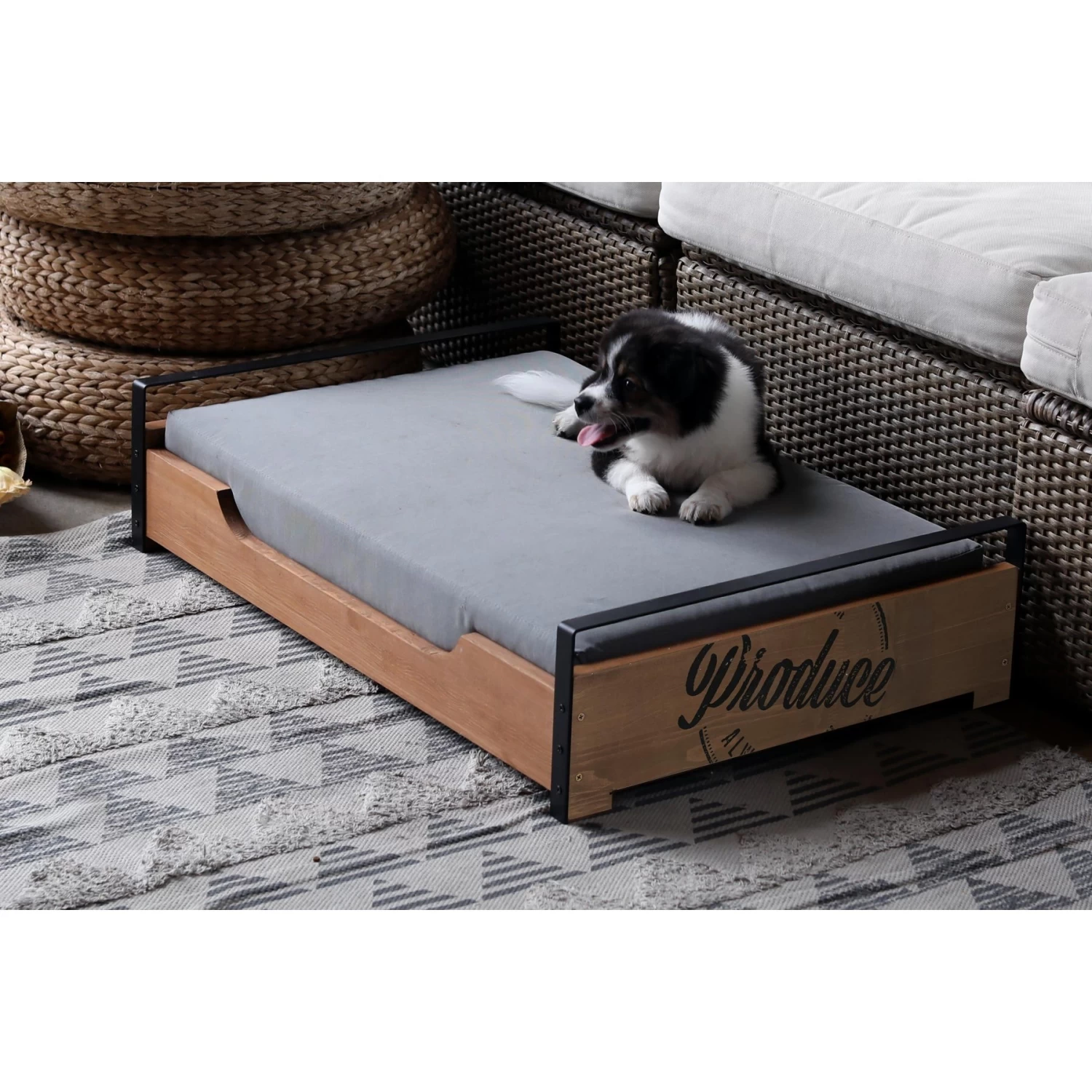 ZooVilla Country Crate Dog Bed, Brown, Medium - Image 3