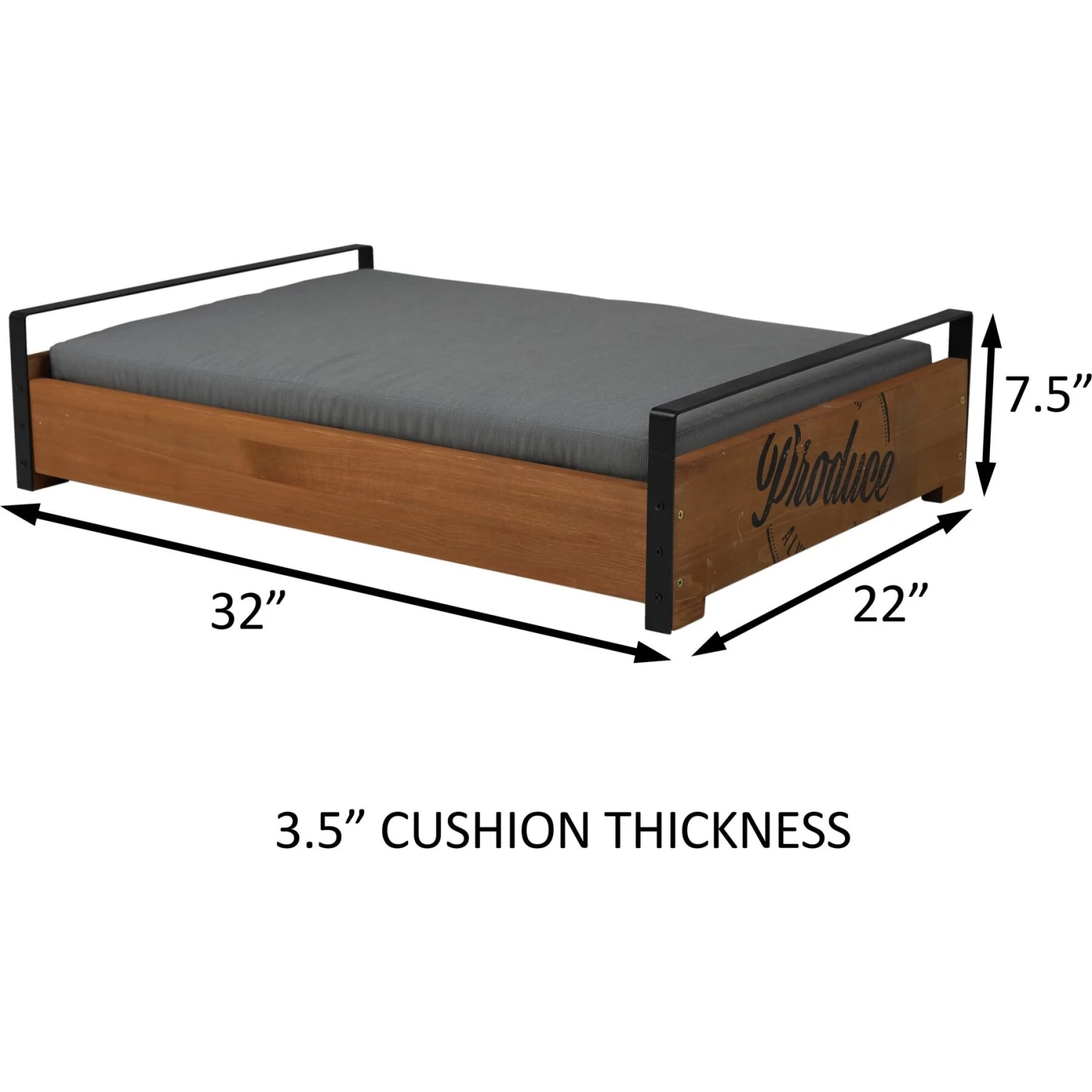 ZooVilla Country Crate Dog Bed, Brown, Medium - Image 4