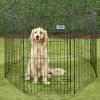 Petmate 8-Panel Wire Dog Exercise Pen With Door, Black