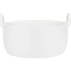 Waggo Handle It Ceramic Cat & Dog Bowl, White, Medium