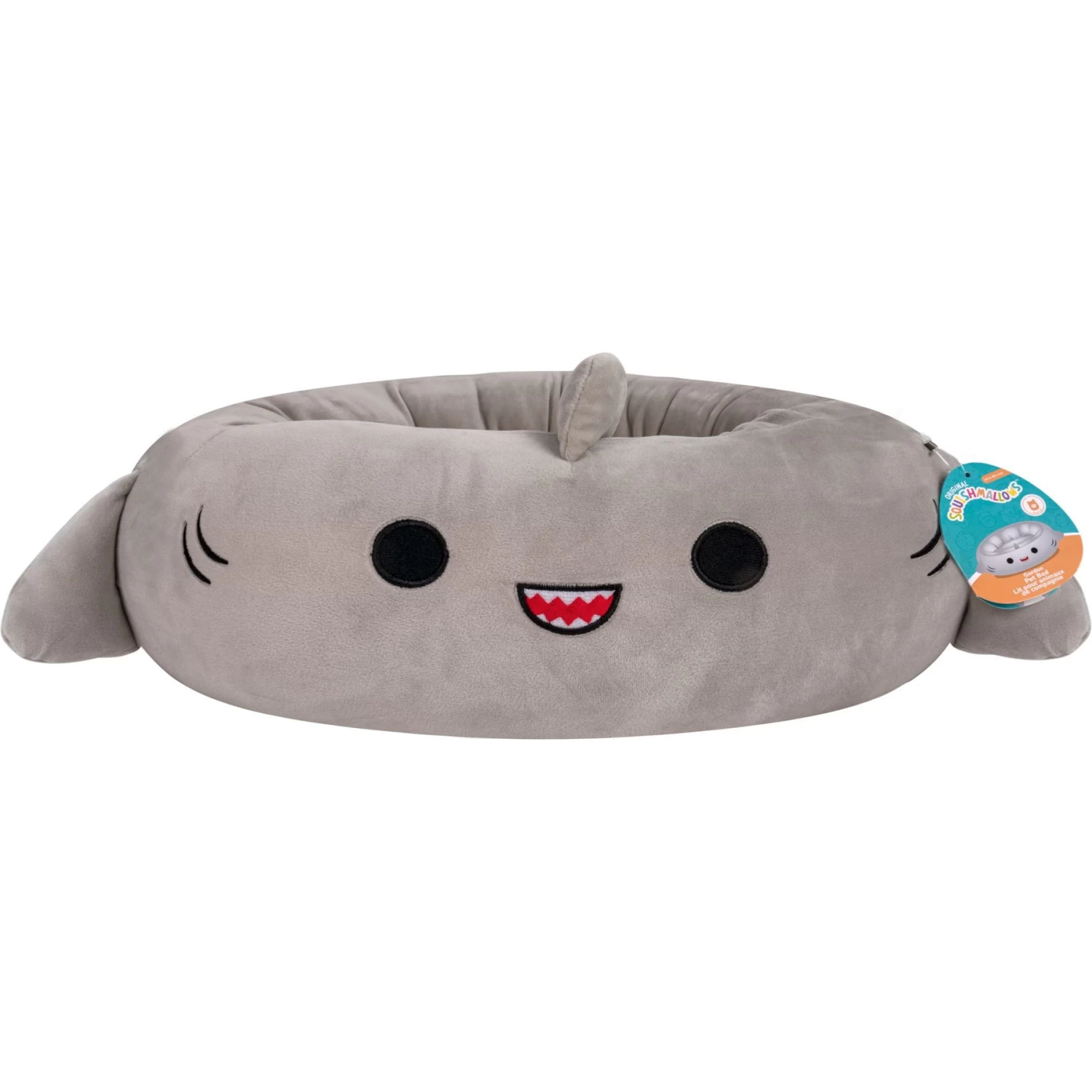 Squishmallows JPT Gordon The Shark Cat & Dog Bed, Grey