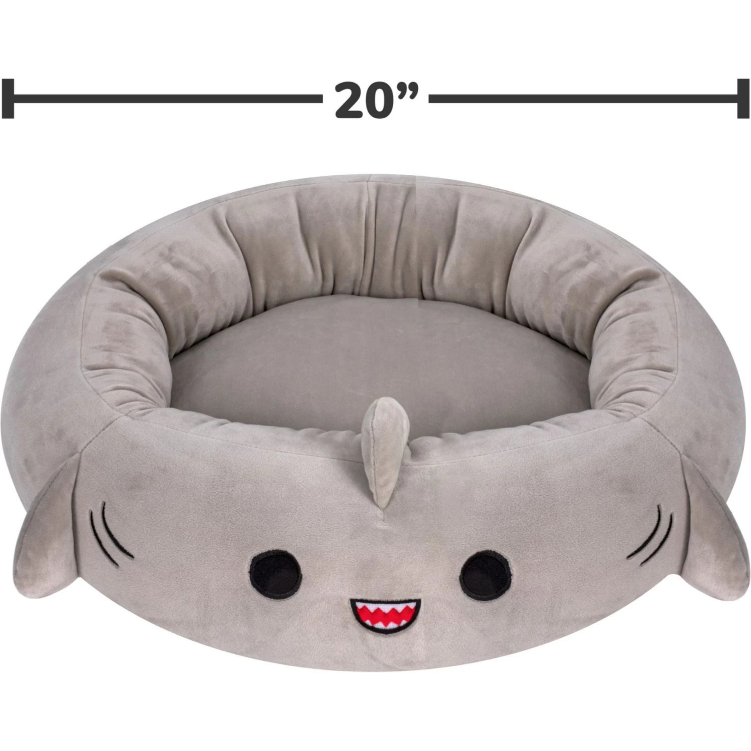 Squishmallows JPT Gordon The Shark Cat & Dog Bed, Grey - Image 3