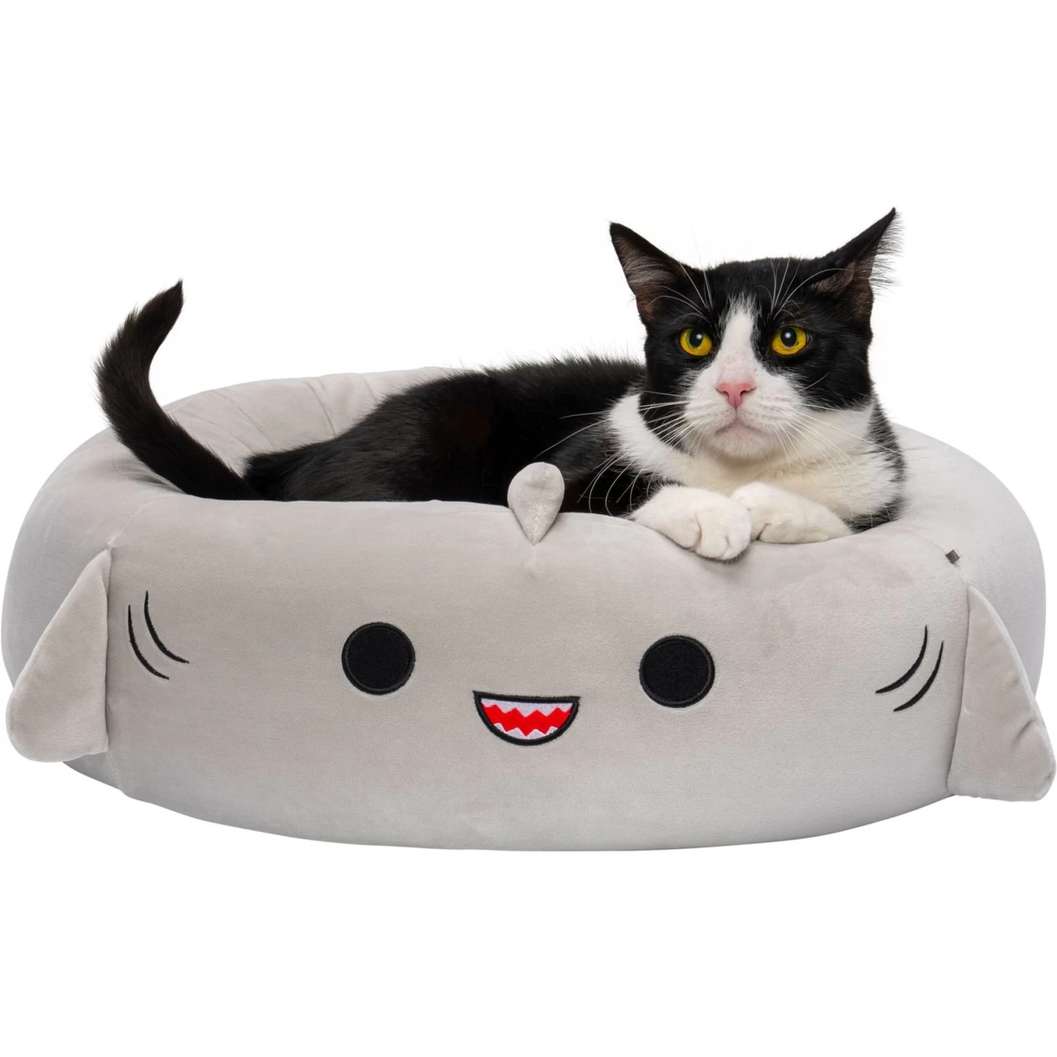 Squishmallows JPT Gordon The Shark Cat & Dog Bed, Grey - Image 6