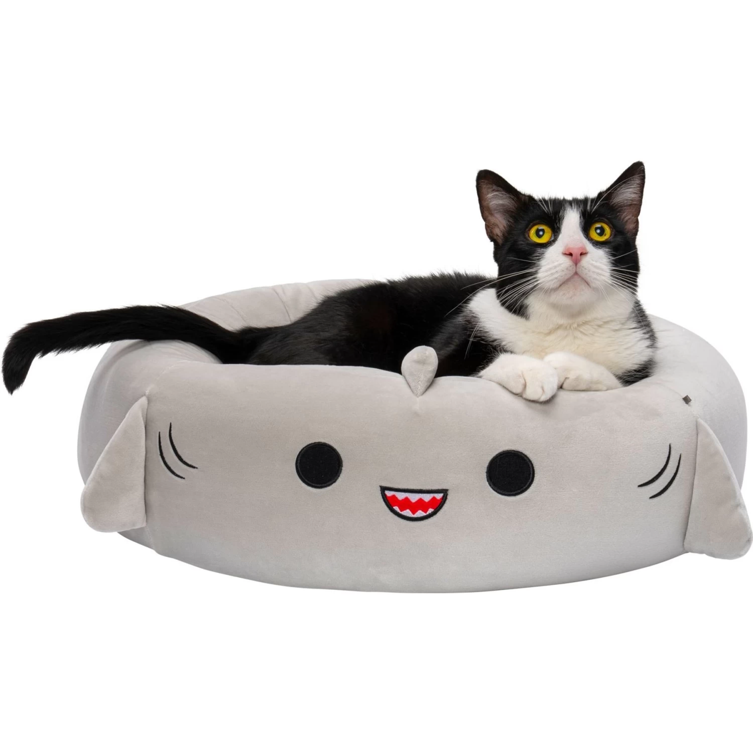 Squishmallows JPT Gordon The Shark Cat & Dog Bed, Grey - Image 7