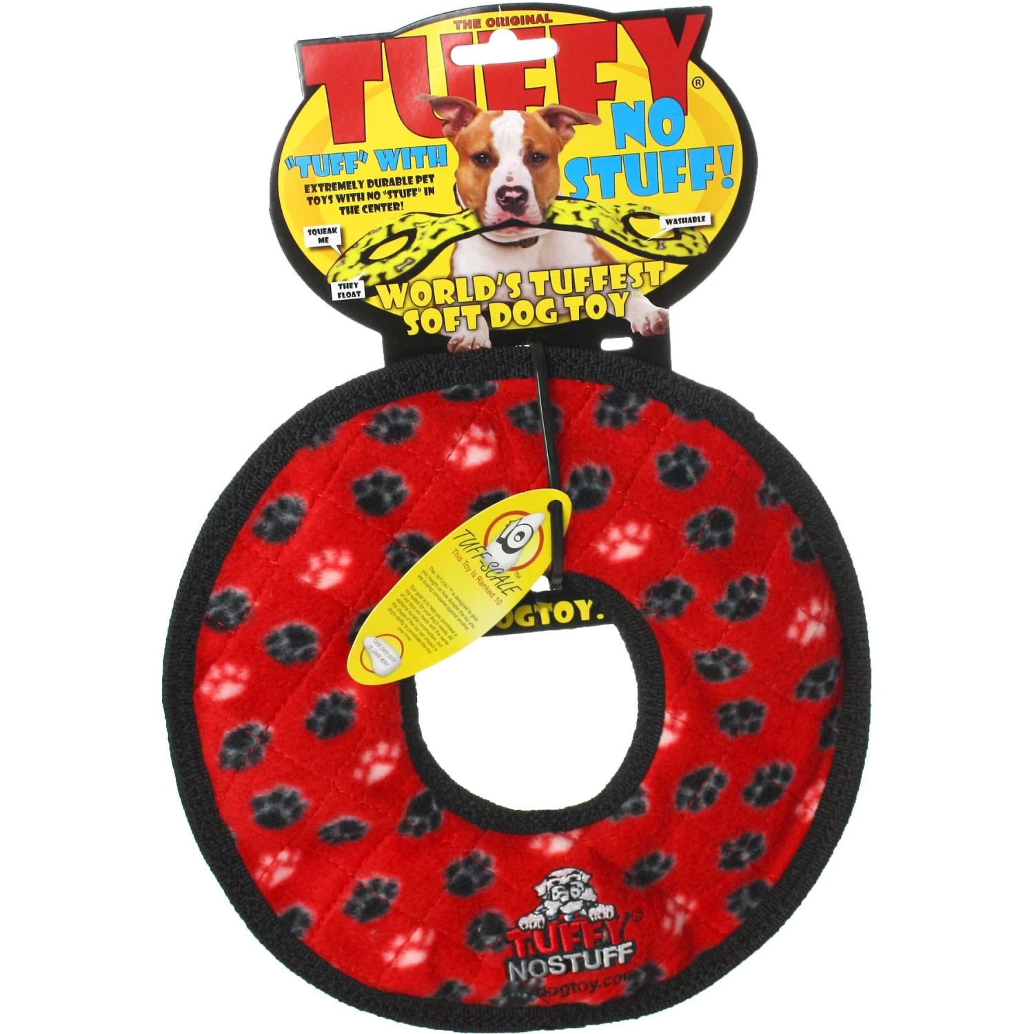 Tuffy's No Stuff Ultimate Ring Squeaky Plush Dog Toy - Image 3