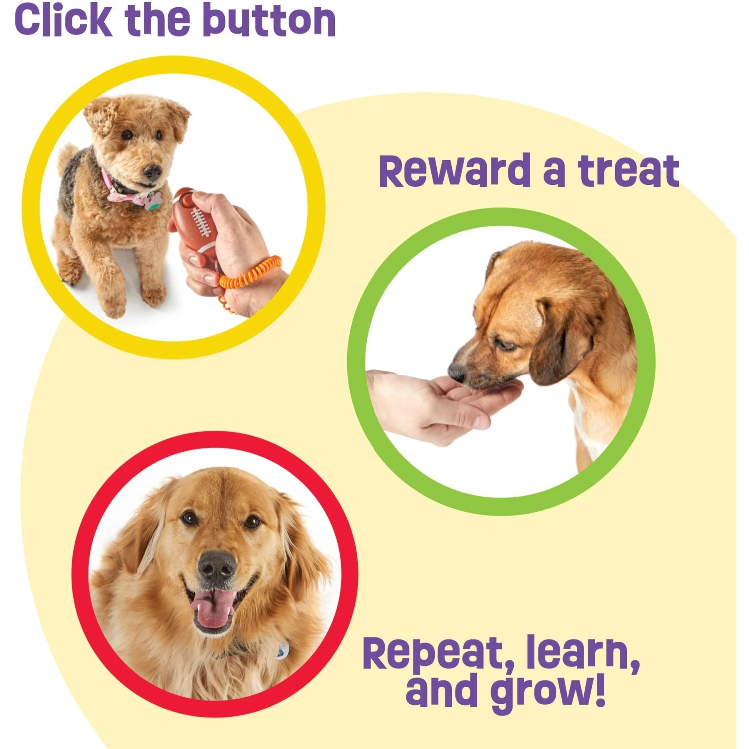 Brightkins Smarty Pooch! Training Clicker Football Dog Toy - Image 3