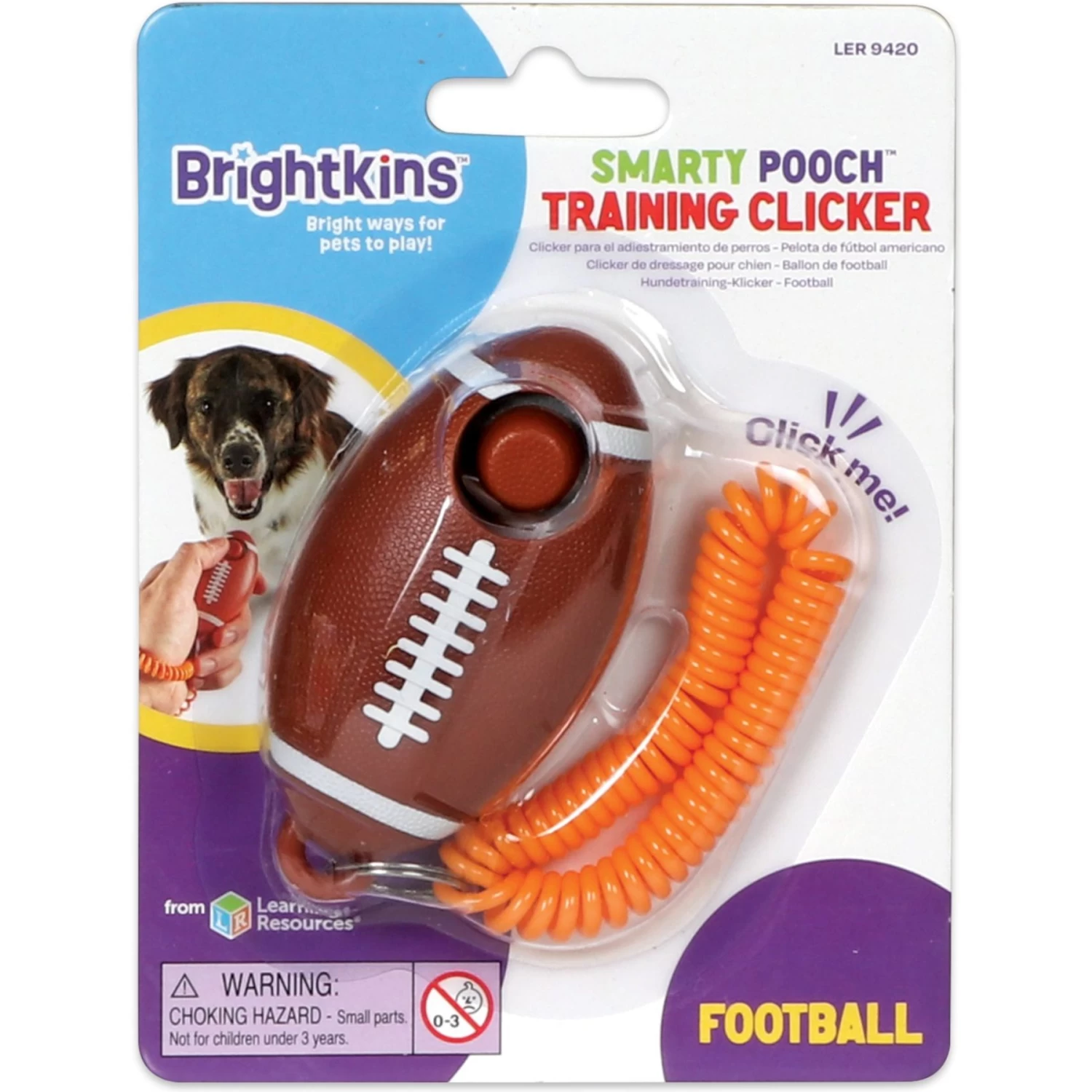 Brightkins Smarty Pooch! Training Clicker Football Dog Toy - Image 5