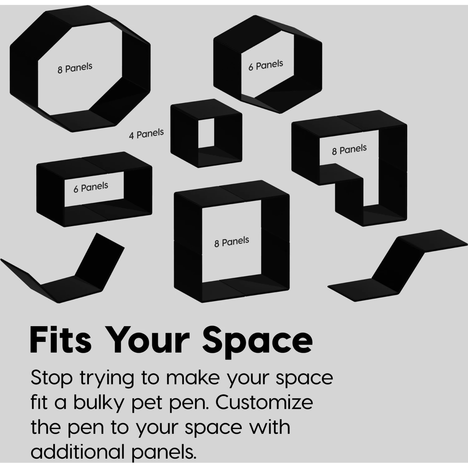 IRIS 4-Panel Dog Exercise Playpen, Black, Medium: 24-in - Image 5