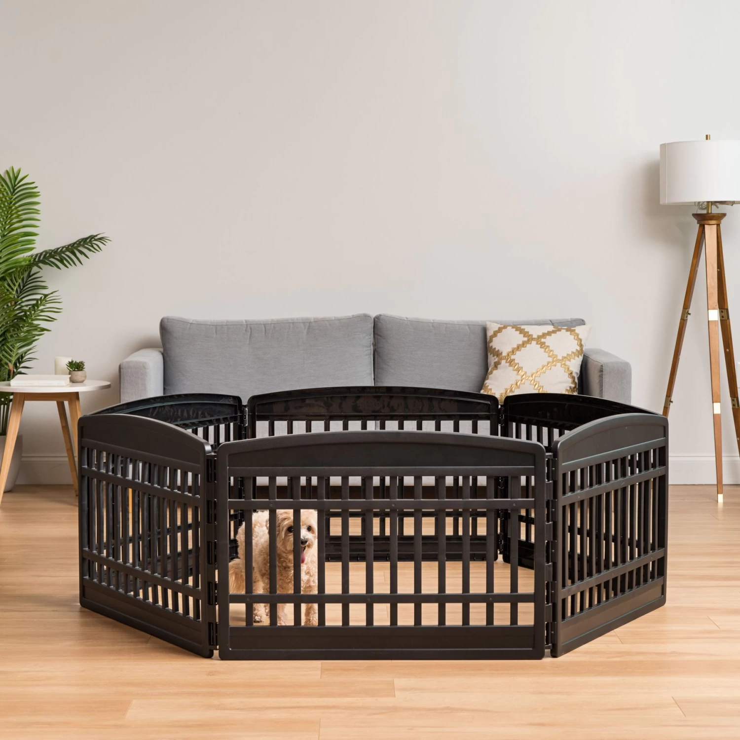 IRIS 6-Panel Dog Exercise Playpen, Black, Medium: 24-in - Image 7