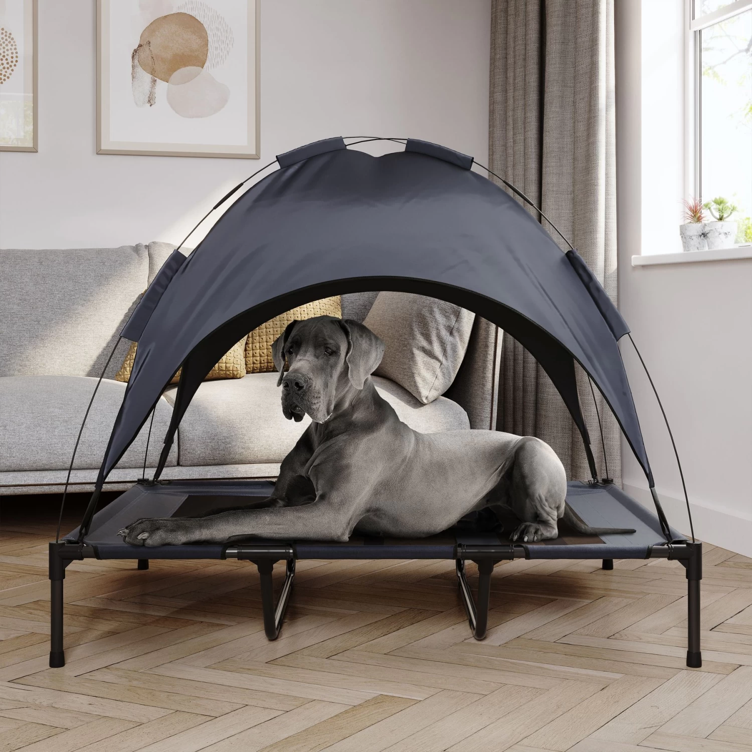 Pet Adobe Elevated Canopy Dog Bed